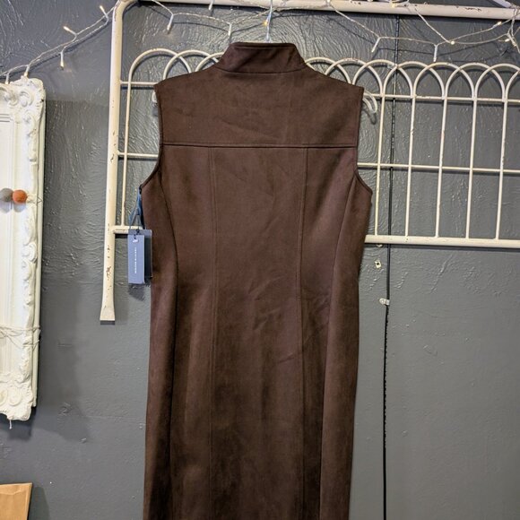 BNWT Tommy Hilfiger Brown Suede Zip Dress. Size 12 - Picture 5 of 5